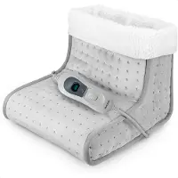 Auronic Chauffe-pieds électrique - - 53°C à 65°C - Avec minuterie et protection contre la surchauffe - 100W - Gris