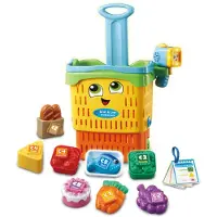 Vtech -Corbeille à provisions en cuir 19 x 32 x 29 cm jaune 13-pièces