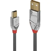 Lindy 2m USB 2.0 Type A to Mini-B Cable, Cromo Line