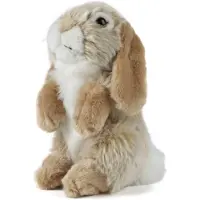 KEYCRAFT Living Nature - Peluche lapin aux oreilles tombantes assis, brun, 21 cm