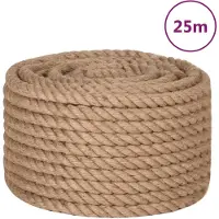 vidaXL Corde de jute 25 m de long 20 mm d'épaisseur