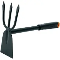 Fiskars Serfouette Ergonomic - Tête acier - casser les mottes de terre, cultiver et désherber