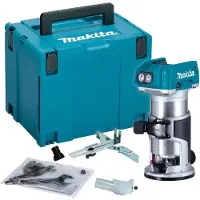 Makita DRT 50 ZJ Fraiseuse multifonctions sans fil 18 V Brushless Solo + Makpac - sans batterie, sans chargeur