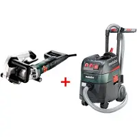Metabo Fraiseuse de maçonnerie MFE 40 + Aspirateur universel ASR 35 L ACP Set + 2 disques à tronçonner diamantés Classic UC ; coffret plastique
