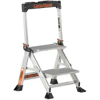 Altrex Jumbo Step 2 Marches - Simple - Aluminium - 2 Marches - Avec Barre D'appui - Hauteur De Travail Max. 2,46 M