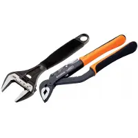 Bahco Lot de 2 ERGO : pince multiprise et clé à molette 9031