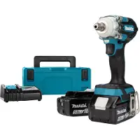 Makita DTW 301 RTJ Clé à choc sans fil 18 V 330 Nm 1/2" Brushless + 2x batterie 5,0 Ah + chargeur + Makpac