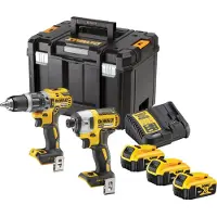 DeWalt DCK266P3T-QW Perceuse-visseuse Sans Fil Li-ion XR 18 V (DCD796) & Visseuse À Chocs Sans Fil (DCF887) Ensemble Combiné (3 X 5,0 Ah) Dans Un Coffret TSTAK