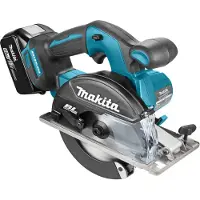 Makita Scie circulaire métallique sans fil DCS551RTJ Tension 18 V Capacité 5 Ah Lame de scie Ø 150 mm Profondeur de coupe 0 degré 57,5 mm Vitesse de rotation 3900 tr/min Alésage 20 mm