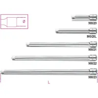 Beta Utensili Extension Pour Clé à Cadre 250 Mm Male/female 1/4