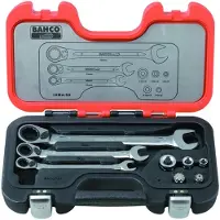 Bahco Set Of Adapters And Es Ratchet Tool Set 8 Pieces Orange