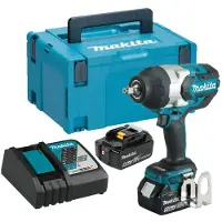 Makita Boulonneuse À Chocs Sans-fil DTW1002RTJ - 18V Li-ion - 2 Batteries 5,0 Ah - MAKPAC - 1050 Nm - 1/2" - Brushless