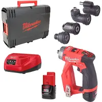 Milwaukee M12 FDDXKIT-202X - Set Perceuse Visseuse Li-Ion 12V (2x Batterie 2.0Ah) Dans HD-Box - 34Nm