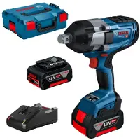 Bosch Clé à chocs 18V 3/4" 2X5,0Ah + Gal1840 + L-Boxx Gds 18V-1050 H