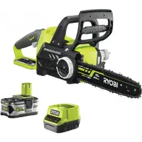 Ryobi Tronçonneuse brushless RCS18X3050F 18V One+ + 1 batterie 5.0 Ah + 1 chargeur