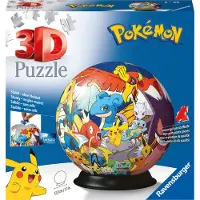 Ravensburger Puzzle 3D Ball Pokémon 72 pièces - - Puzzle enfant 3D sans colle - Dès 6 ans
