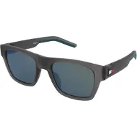 Tommy Hilfiger Lunettes de soleil Tommy Hilfiger TH 1975/S Lunettes de soleil, Gris mat/Vert, 51 mm homme || Taille Unique