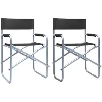 vidaXL Chaises de régie 2 pcs. acier noir