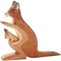 Ostheimer 2 figurines kangourou avec bébé 2062