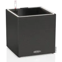 Lechuza Jardinière CANTO Stone 30 LED Low ALL-IN-ONE 30x30 cm