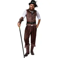 TecTake dressforfun - Steampunk adventurer XL - costume de déguisement pour halloween, carnaval, carnaval - 302338