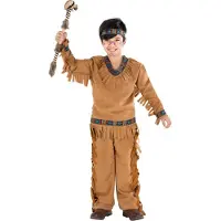 Dressforfun costume garçon loup solitaire indien 3-5ans - robe costume halloween robe fantaisie robe de soirée costume carnaval robe de soirée carnaval - 300586