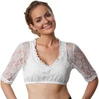 Dressforfun Dirndl blouse Heidi XL - déguisement costume halloween déguisement fête de carnaval déguisement fête de carnaval - 303078
