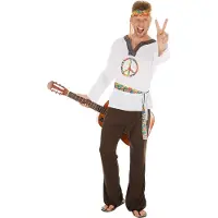 Dressforfun Costume homme hippie Jimmy L - halloween - carnaval - blanc