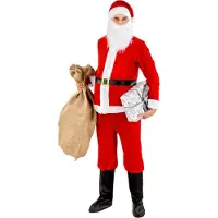 Dressforfun Costume Homme Père Noël XXL - - déguisement halloween - carnaval - rouge