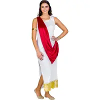 Dressforfun Costume femme déesse olympique Aphrodite L - déguisement costume halloween - carnaval - blanc