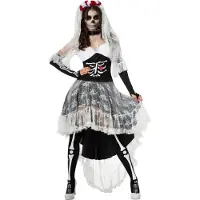 Dressforfun Creepy skeleton bride L - déguisement halloween dress up partywear carnaval costume carnaval party dress - 302007