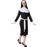 Dressforfun Costume femme Nonne XXL - déguisement halloween - carnaval - noir