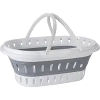 Bathroom Solutions Foldable Clothes Basket Argenté 60 x 40 x 27 cm