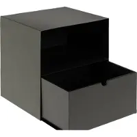 XL mobler Table de chevet flottante Jolie 1 tiroir - noir