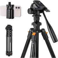 K&F Concept Concept Tripod w/ Videohead (Métal), Trépied, Noir