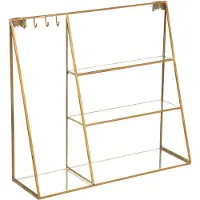 Atmosphera Porte bijoux murale Mood doré en verre