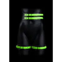 Ouch! Glow in the Dark Dijboeien met Riem en Handboeien - S/M S/M