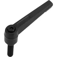 Intirilife Levier de serrage M10 en 7 longueurs / Écrou de serrage M10 en acier galvanisé - Poignée de tension Écrou de poignée Levier de verrouillage - Poignée réglable en noir - Taille M10x60mm