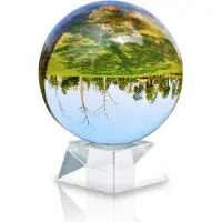 Intirilife Boule en verre Boule en cristal avec support en verre Boule à photos