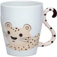 Puckator Gepard Zooniverse Schwanz geformter Henkel Tasse aus Porzellan