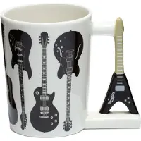 Puckator Headstock Rock Gitarre geformter Henkel Tasse aus Dolomit-Keramik