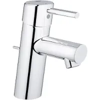 GROHE Concetto Mitigeur monocommandé pour lavabo, S-Size, fonction d'économie d'énergie, saillie 101mm, vidage à tirette, chrome, 2338010E