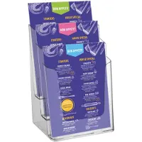 Europel Porte-brochure 3xA4 Acrylique transparent