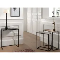 Rousseau Ensemble de tables d'appoint 3 pcs Triplex Métal Multicolore