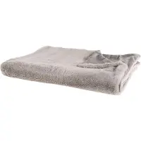 Beliani Plaid Gris 200 X 220 Cm Chaab