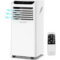 Auronic Climatiseur mobile - Auronic - 4 modes - Avec télécommande et kit de calfeutrage de fenêtre - Convient pour une superficie de 15-35 m2 - 10 000 BTU - Blanc