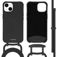 IMoshion Coque de couleur avec cordon amovible pour Apple iPhone 14 - Noir