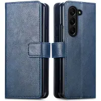 IMoshion Étui de télephone portefeuille de luxe Samsung Galaxy Z Fold 5 - Bleu foncé