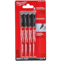 Milwaukee InkallTM Feutres à pointe ultrafine, 4 pièces 48-22-3164 Rouge (4x)