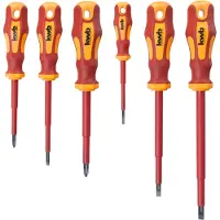 Kwb Einhell 49140870 Jeu de 6 tournevis d'électricien isolés 1000V acier